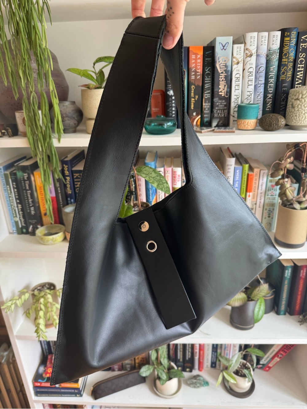 The New Studio Black Shoulder Tote Bag